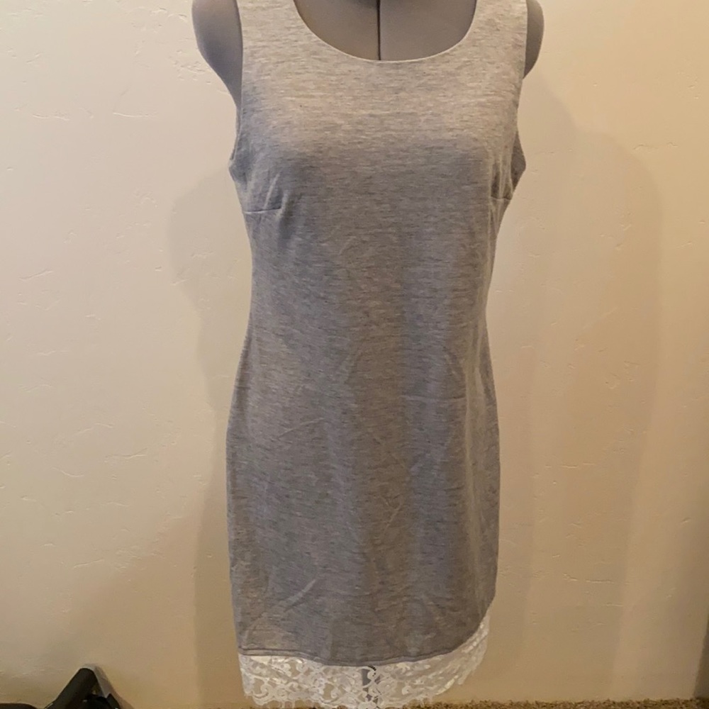 Teezeme shift dress with lace hem